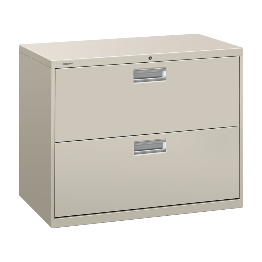 HON Brigade 600 36inW x 19-1/4inD Lateral 2-Drawer File Cabinet, Light Gray MPN:682LQ