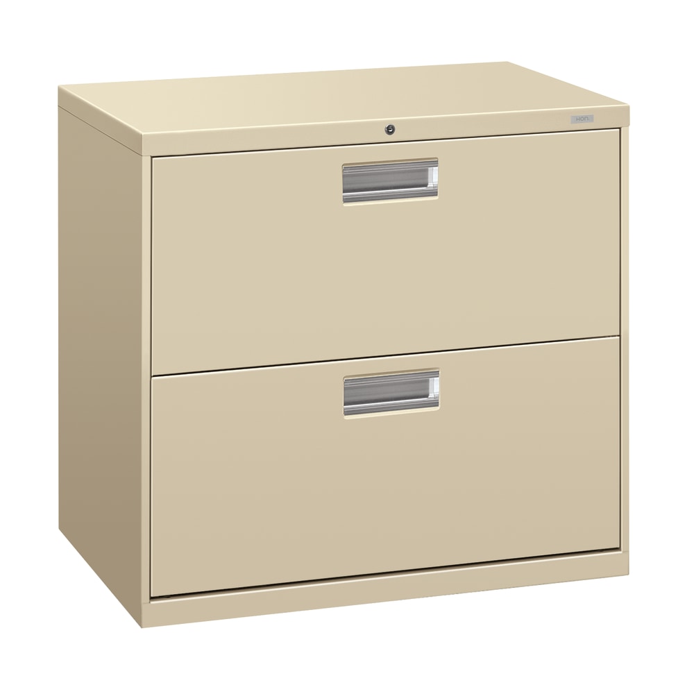 HON Brigade 600 42inW x 19-1/4inD Lateral 2-Drawer File Cabinet, Putty MPN:692L-L