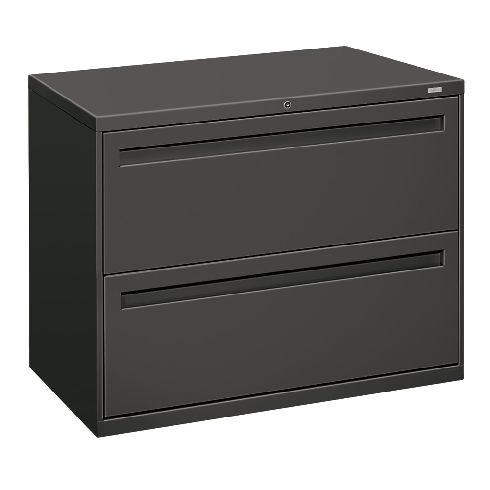 HON Brigade 700 36inW x 19-1/4inD Lateral 2-Drawer File Cabinet, Charcoal MPN:782L-S