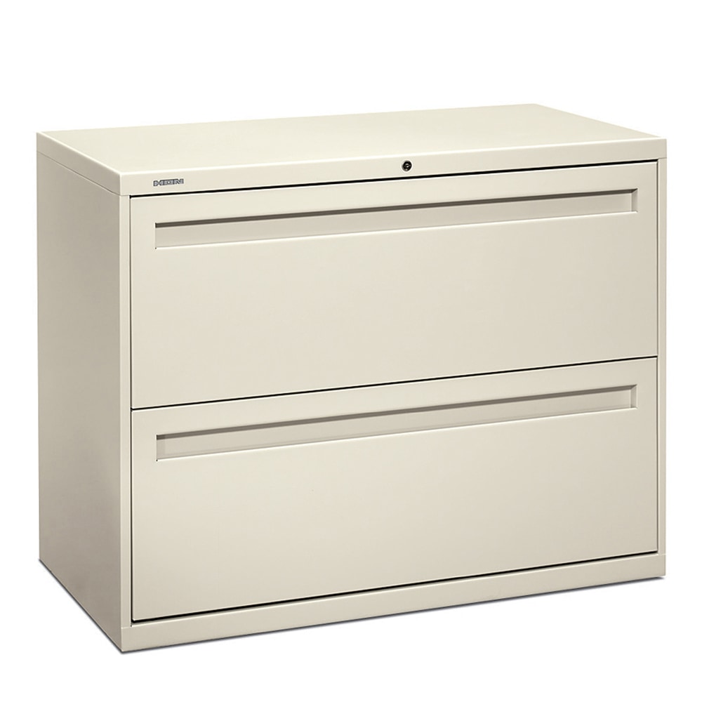 HON Brigade 700 36inW x 18inD Lateral 2-Drawer File Cabinet, Putty MPN:782LL