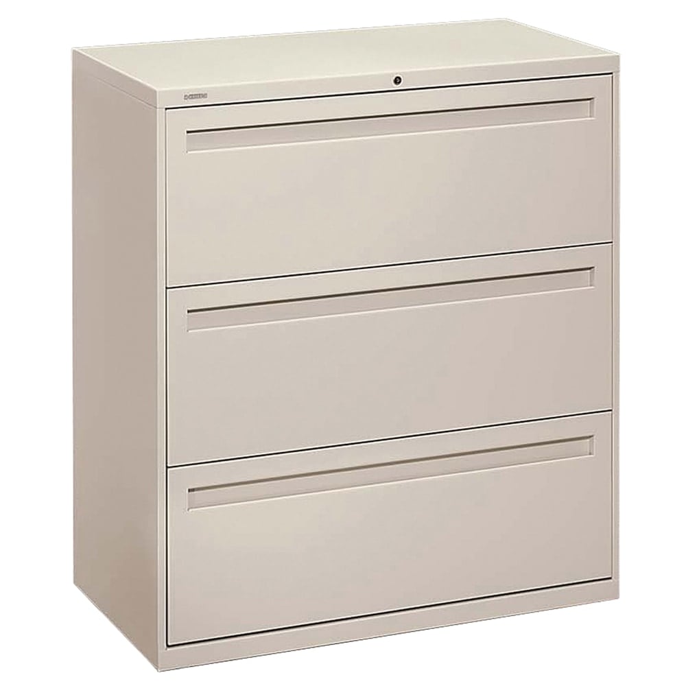 HON Brigade 700 36inW x 18inD Lateral 3-Drawer File Cabinet, Putty MPN:783LL