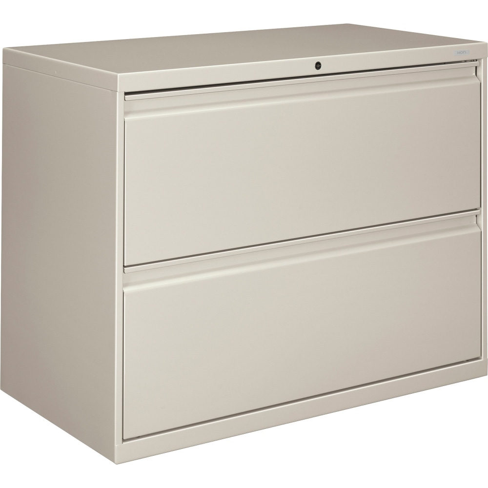 HON 800 36inW x 19-1/4inD Lateral 2-Drawer File Cabinet With Lock, Light Gray MPN:882LQ