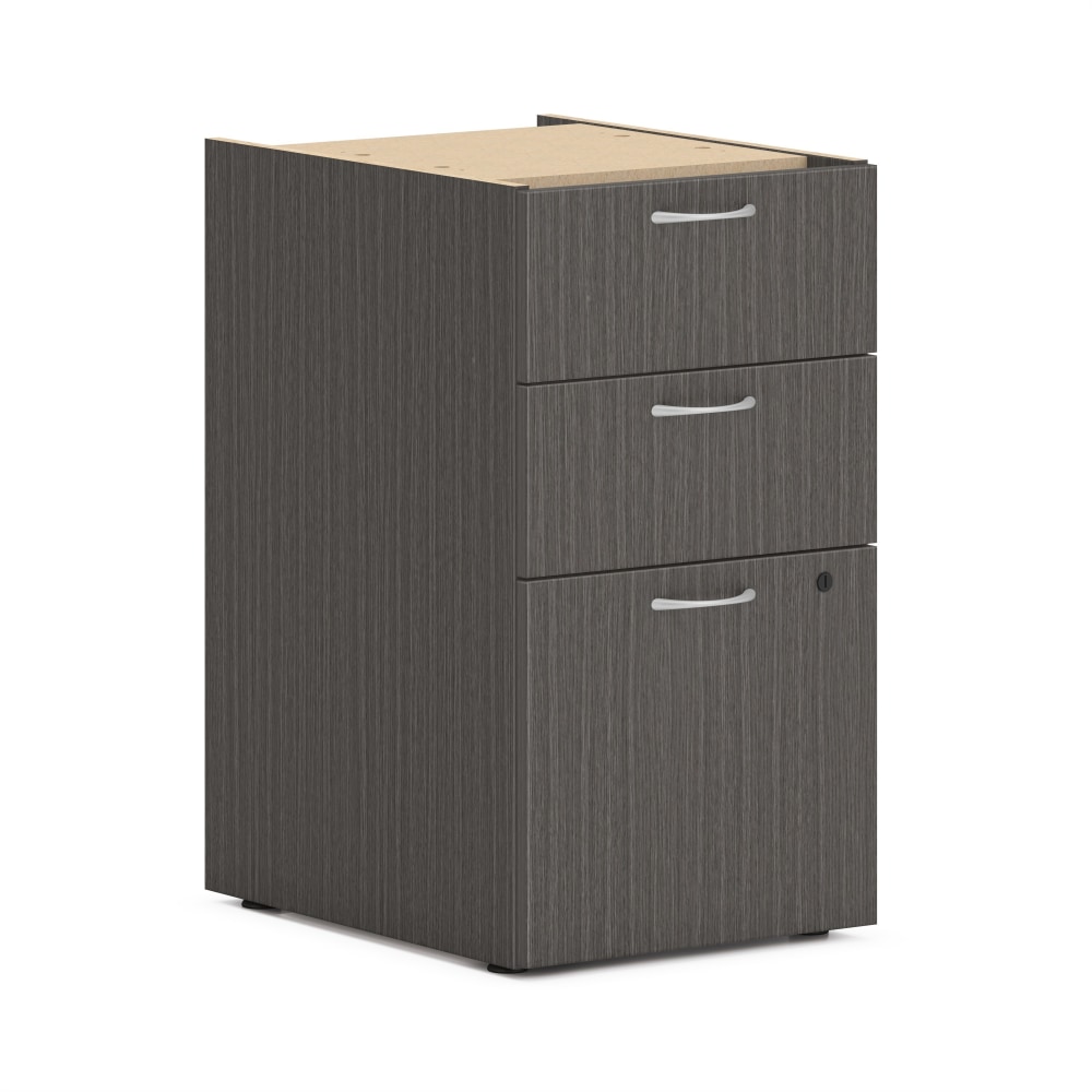 HON 15inW x 20inD Lateral 3-Drawer File Cabinet Support Pedestal, Slate Teak MPN:HONPLPSBBFLS1