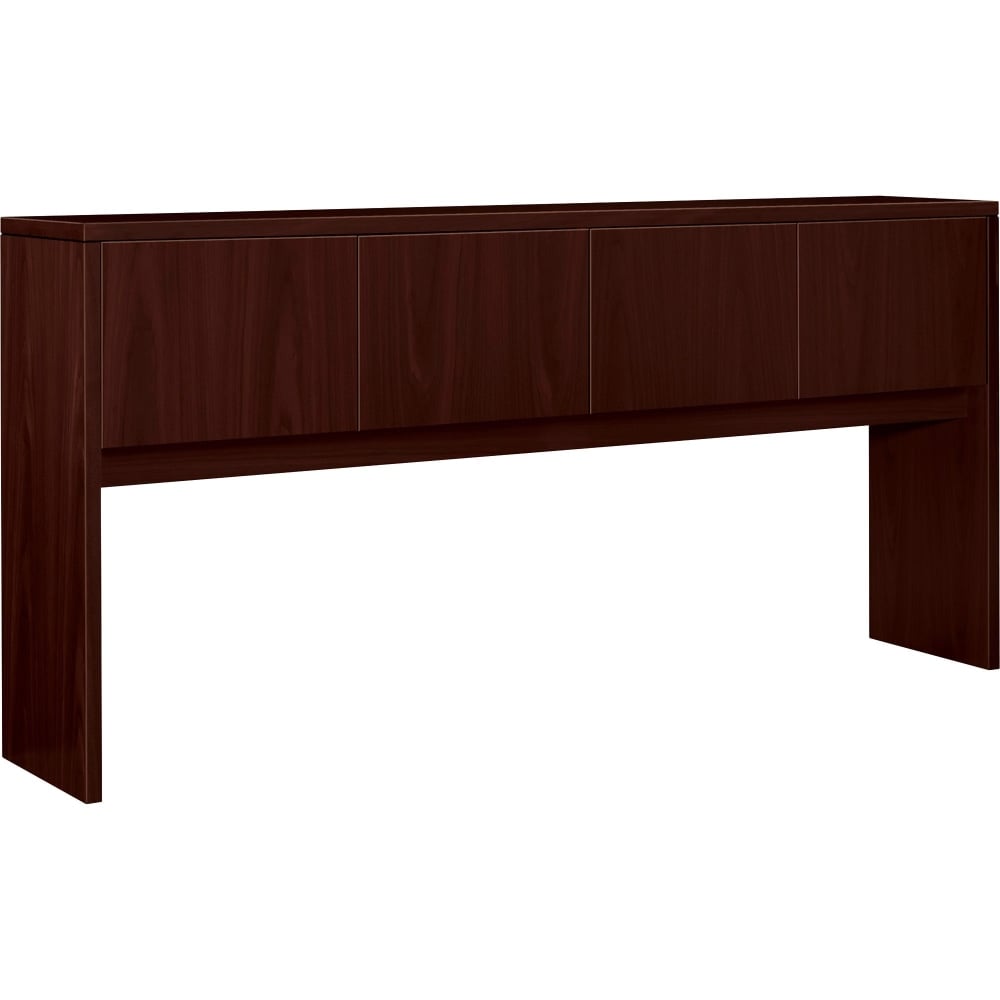 HON 10500 Series Laminate Desk Ensemble Stack-On 78inW Desk Hutch, Mahogany MPN:105327NN