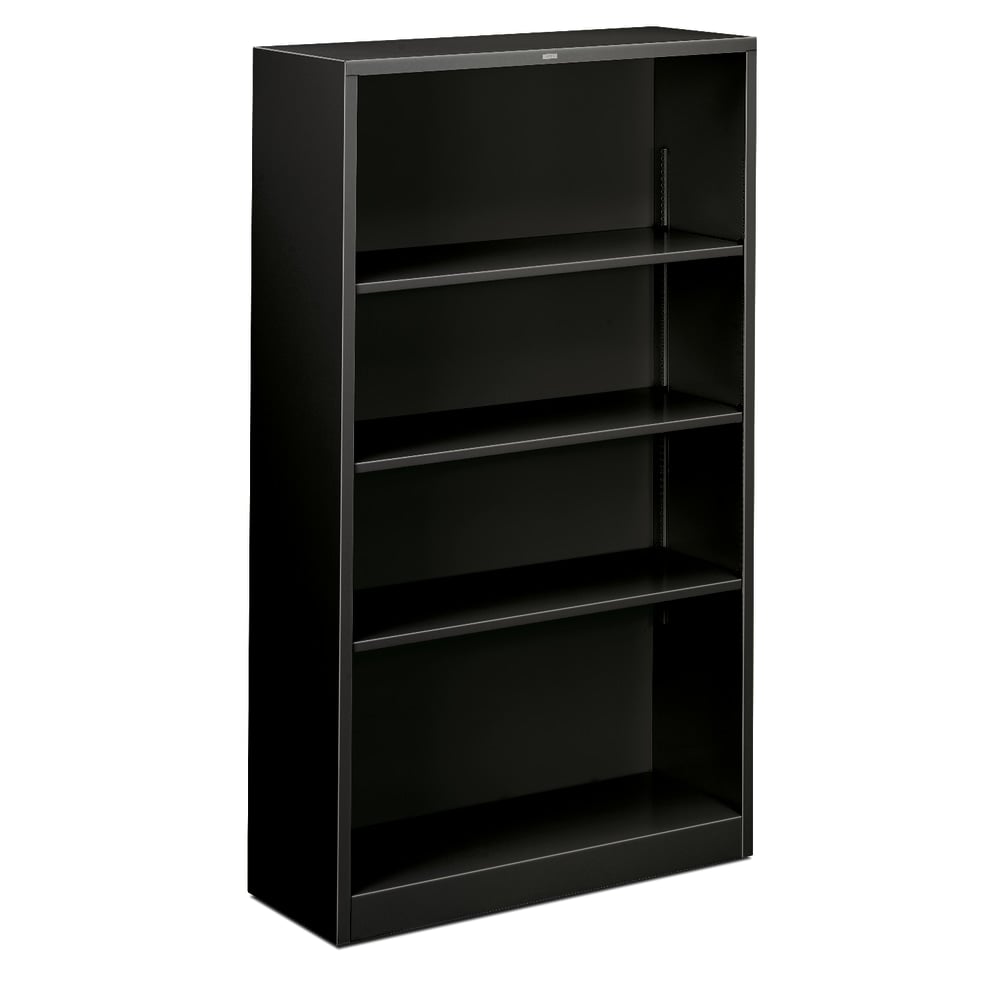 HON Brigade 4 Shelf Transitional Modular Shelving Bookcase,60inH x 34-1/2inW x 12-5/8inD, Black MPN:S60ABC-P