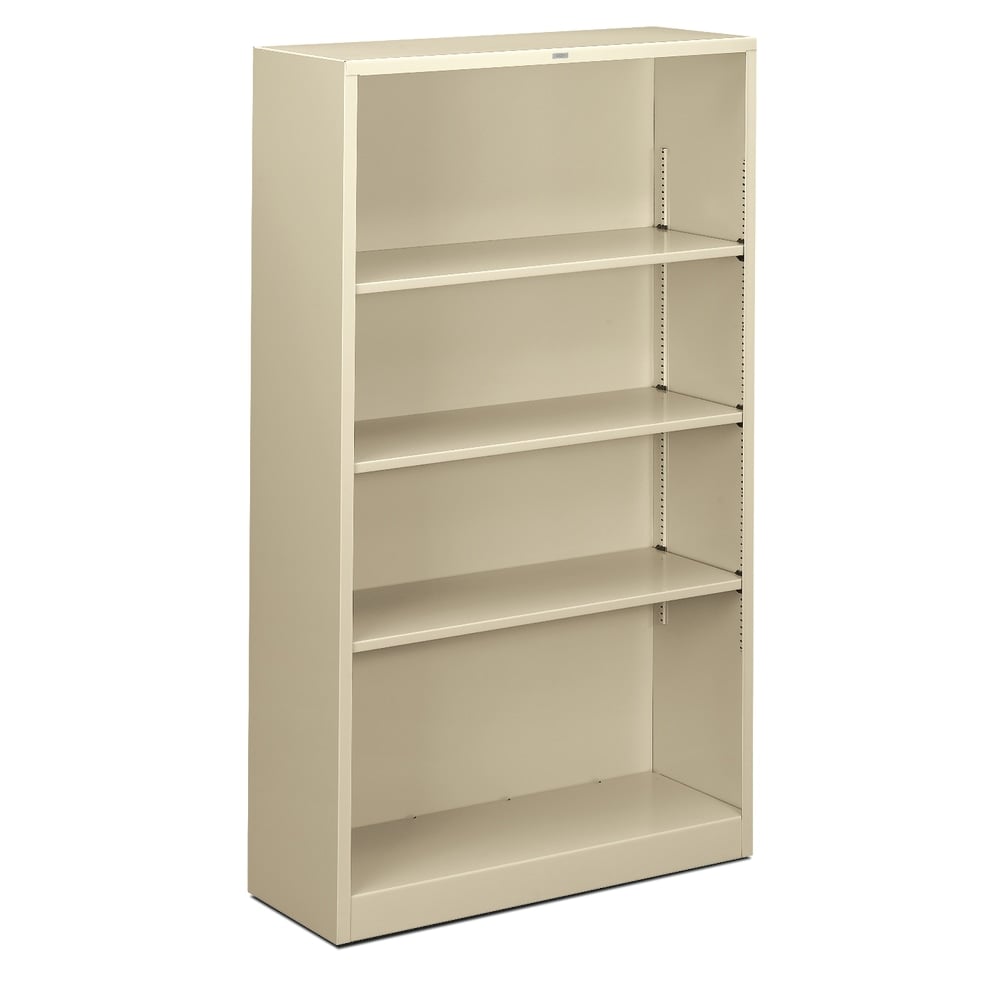 HON Brigade Steel Modular Shelving Bookcase, 4 Shelves, 60inH x 34-1/2inW x 12-5/8inD, Putty MPN:S60ABCL