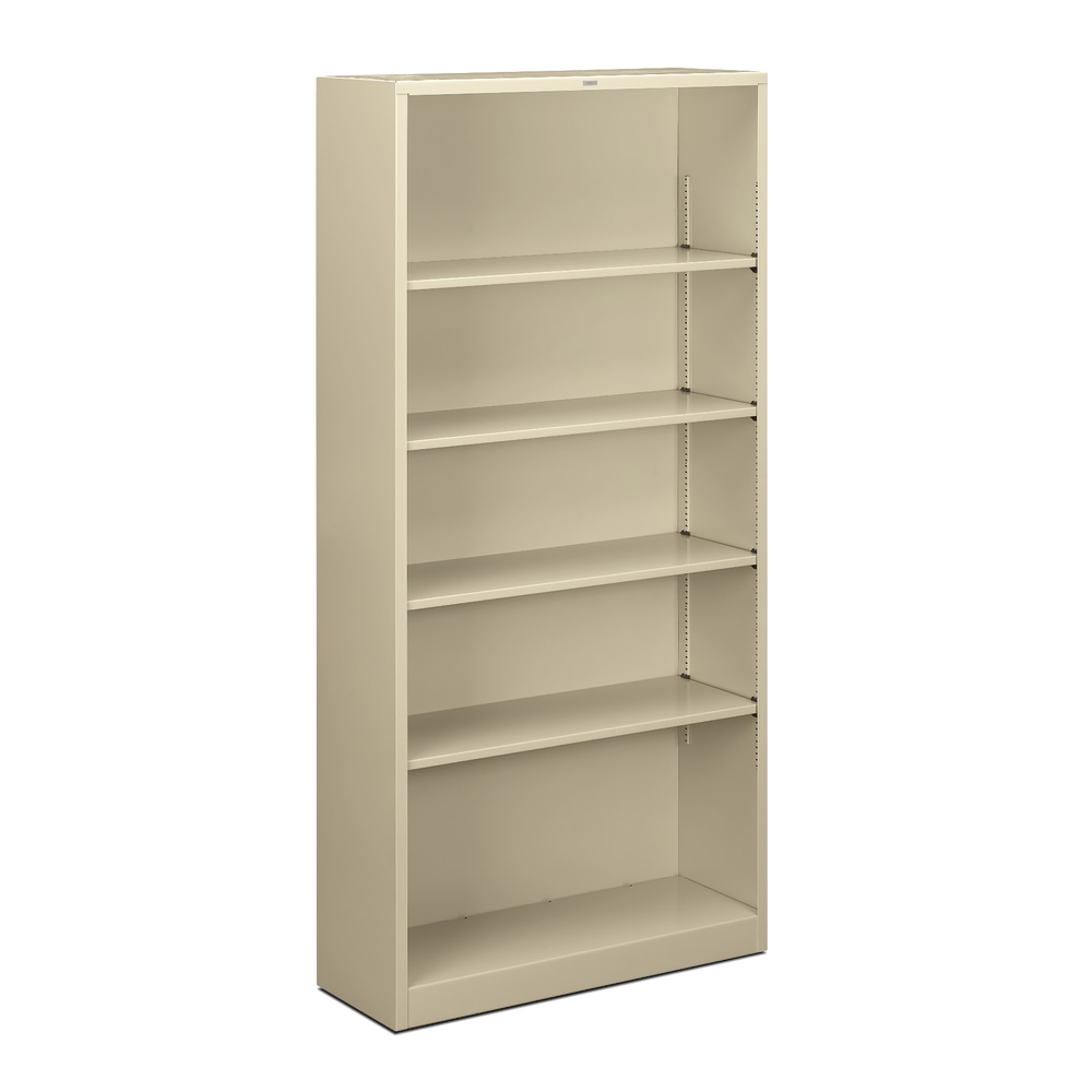 HON Brigade Steel Modular Shelving Bookcase, 5 Shelves, 72inH x 34-1/2inW x 12-5/8inD, Putty MPN:S72ABC-L