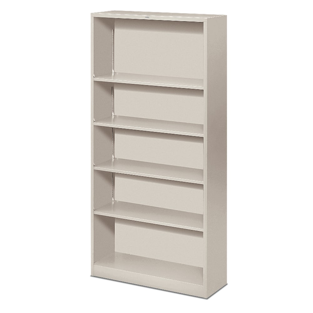 HON Brigade Steel Modular Shelving Bookcase, 5 Shelves, 71inH x 34-1/2inW x 12-5/8inD, Light Gray MPN:S72ABC-Q