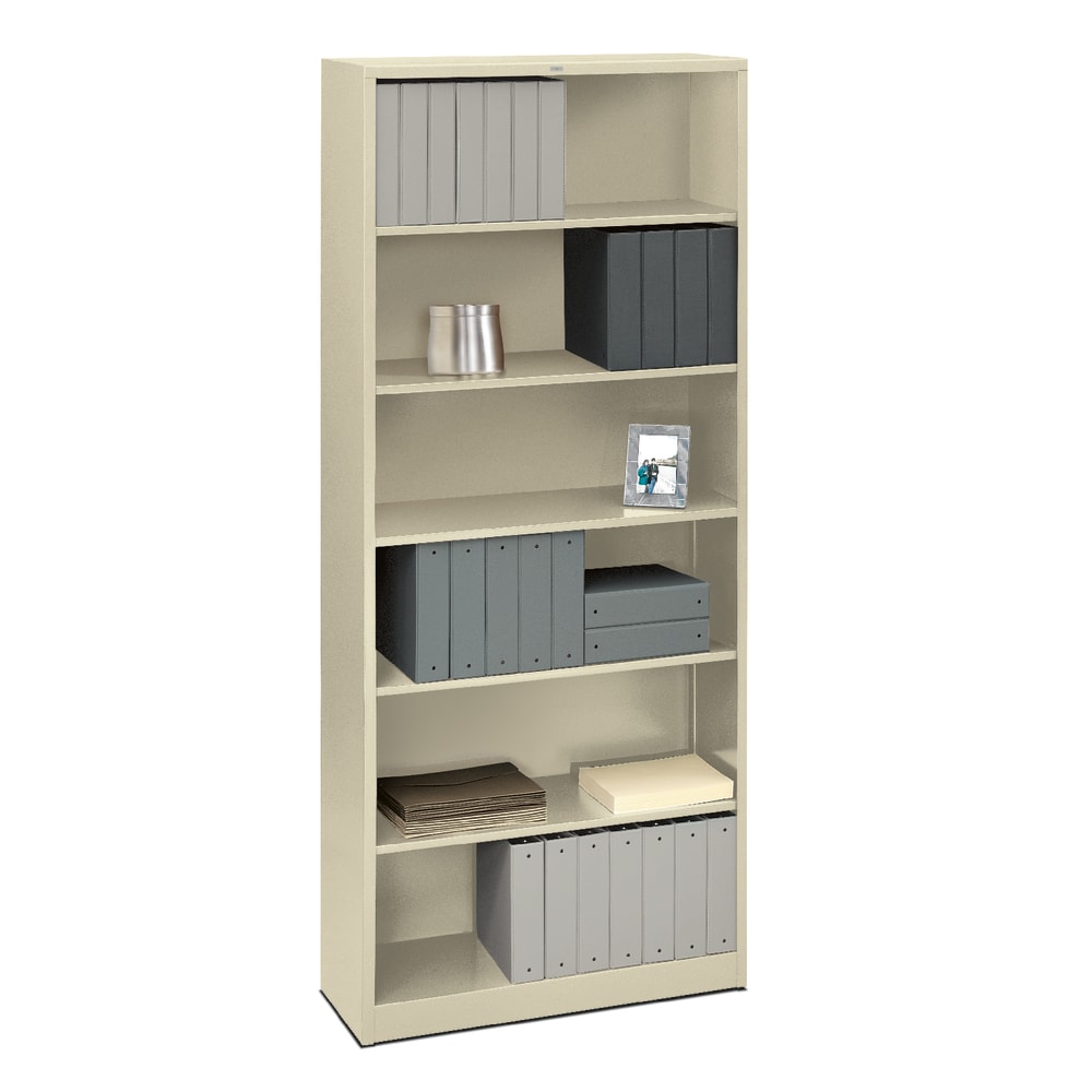 HON Brigade 6 Shelf Transitional Modular Shelving Bookcase, 81-1/8inH x 34-1/2inW x 12-5/8inD, Putty MPN:S82ABCL