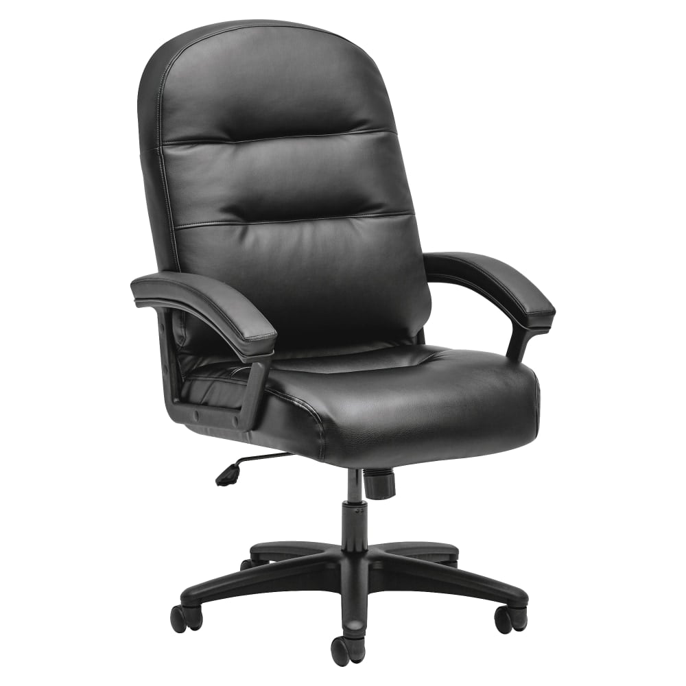 HON Pillow-Soft Ergonomic Bonded Leather Executive Chair With Fixed Loop Arms, Black, HON2095HPWST11T MPN:2095HPWST11T