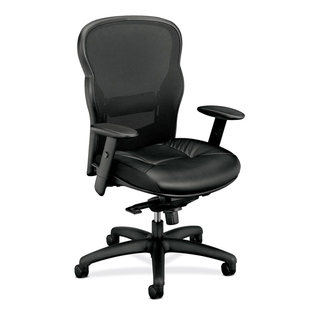 basyx by HON VL701 Ergonomic Bonded Leather/Mesh High-Back Chair, Black MPN:BSXVL701ST11