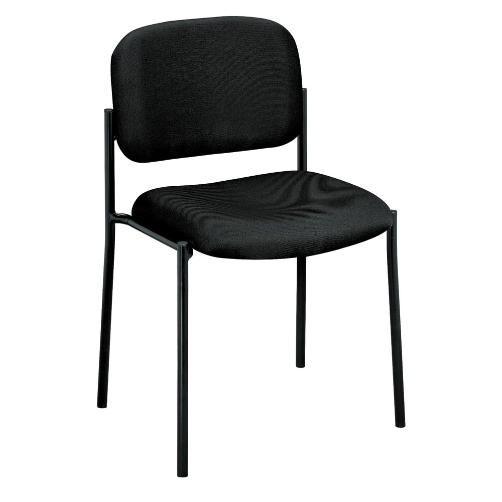 HON Scatter Stacking Guest Chair, Armless, Fabric, Black MPN:VL606VA10