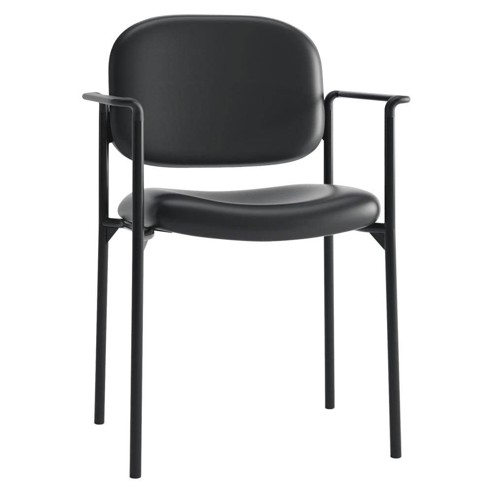 HON Scatter SofThread Fixed Arm Stacking Guest Chair, Black MPN:VL616SB11