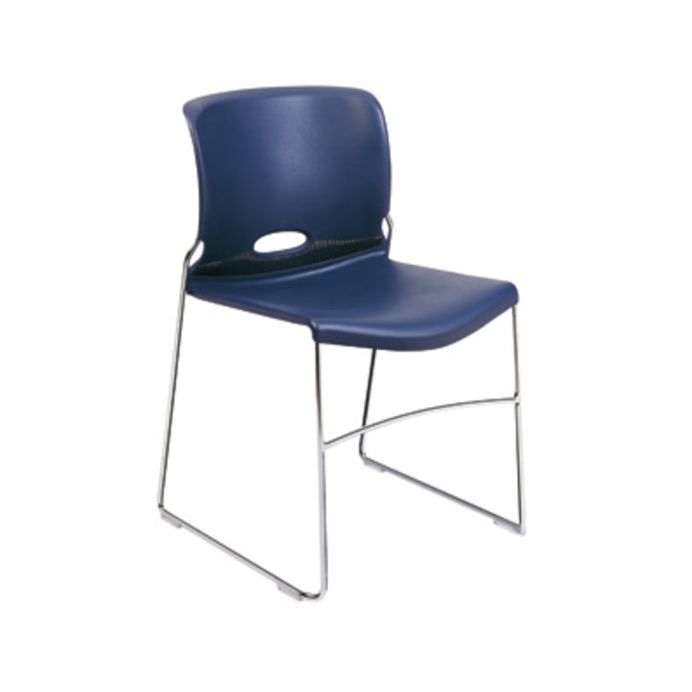 HON Olson Stacker Chairs, 30-5/8inH x 19-1/8inW x 21-5/8inD, Blue, Set Of 4 MPN:4041RE