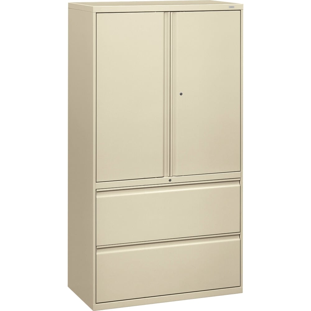 HON 800 Series Storage Cabinet With Lateral File, 36in Wide, Putty MPN:885LSL