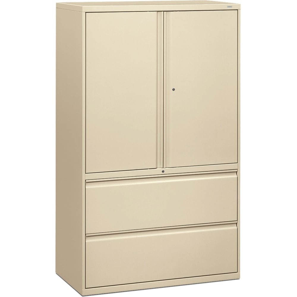 HON 800 Series Storage Cabinet With Lateral File, 42in Wide, Putty MPN:895LSL