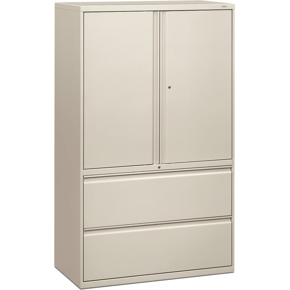 HON 800 Series Storage Cabinet With Lateral File, 42in Wide, Light Gray MPN:895LSQ