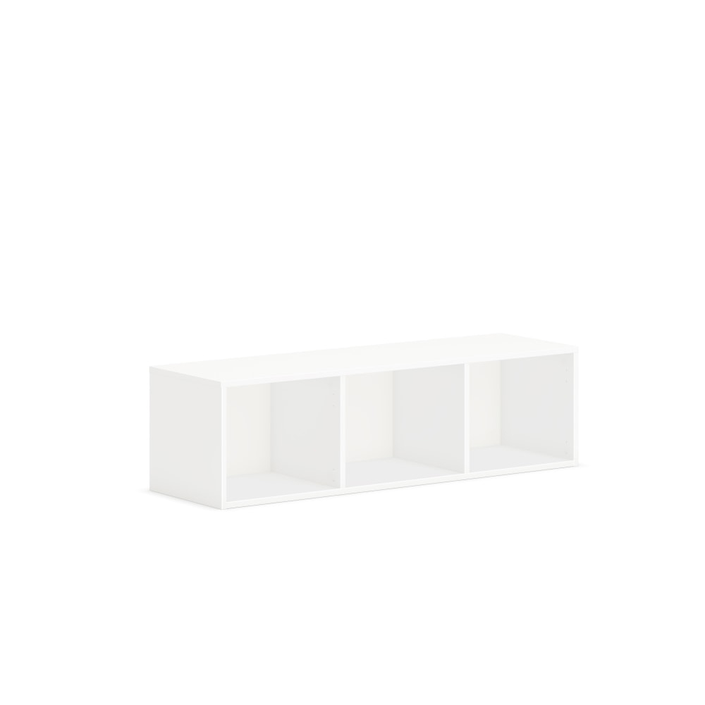 HON Mod Wall Mounted Storage /// Open /// 48inW /// Simply White Finish - 48in x 14in x 39.8in - Finish: Simply White MPN:HONPLWMH48LP1