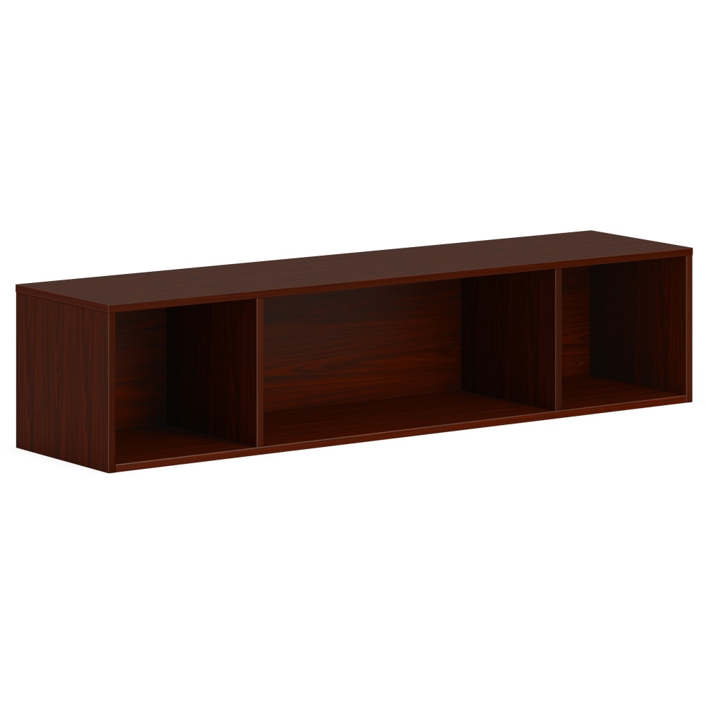 HON Mod Wall Mounted Storage /// Open /// 60inW /// Traditional Mahogany Finish - 60in x 14in x 39.8in - Finish: Traditional Mahogany MPN:HONPLWMH60LT1