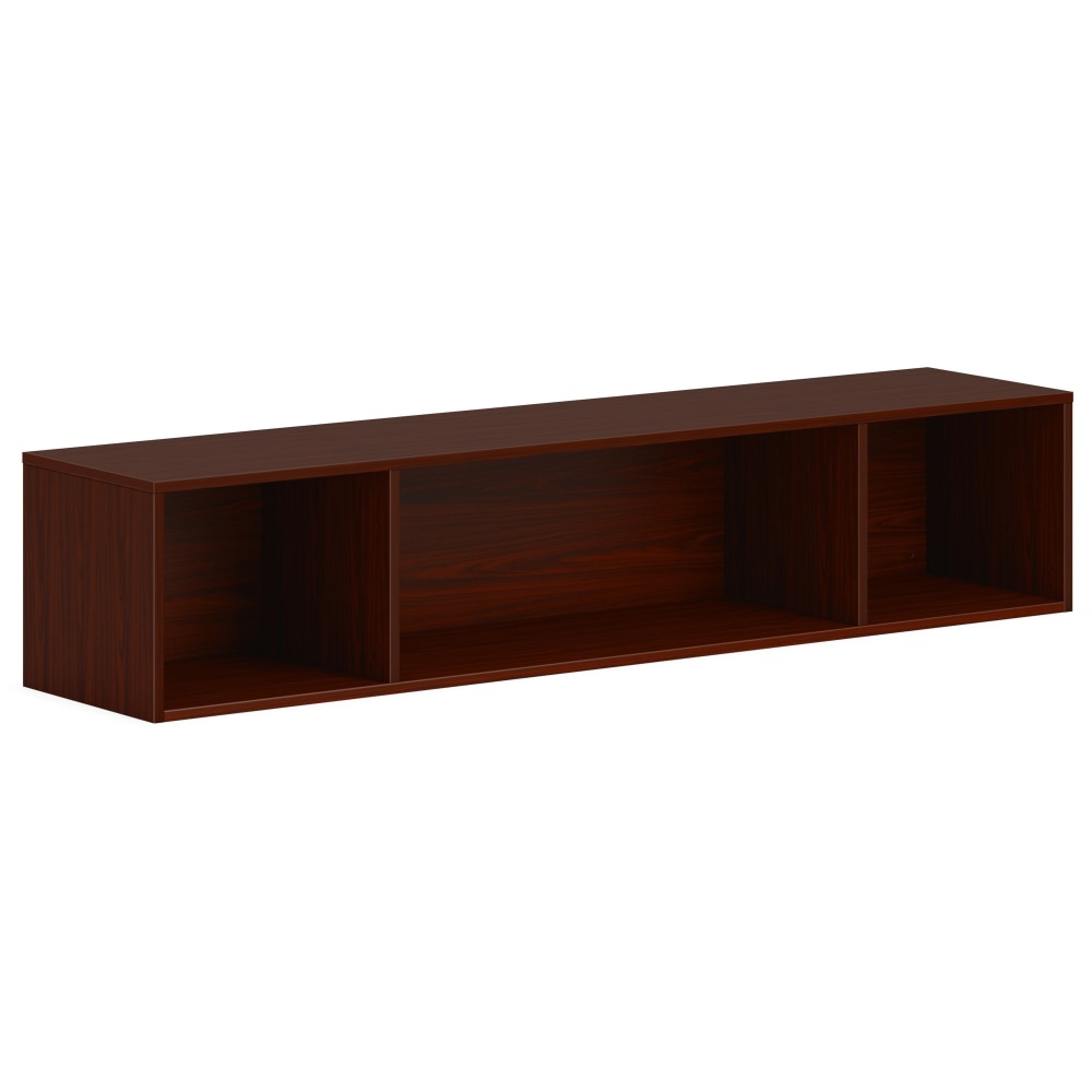 HON Mod Wall Mounted Storage /// Open /// 66inW /// Traditional Mahogany Finish - 66in x 14in x 39.8in - Finish: Traditional Mahogany MPN:HONPLWMH66LT1