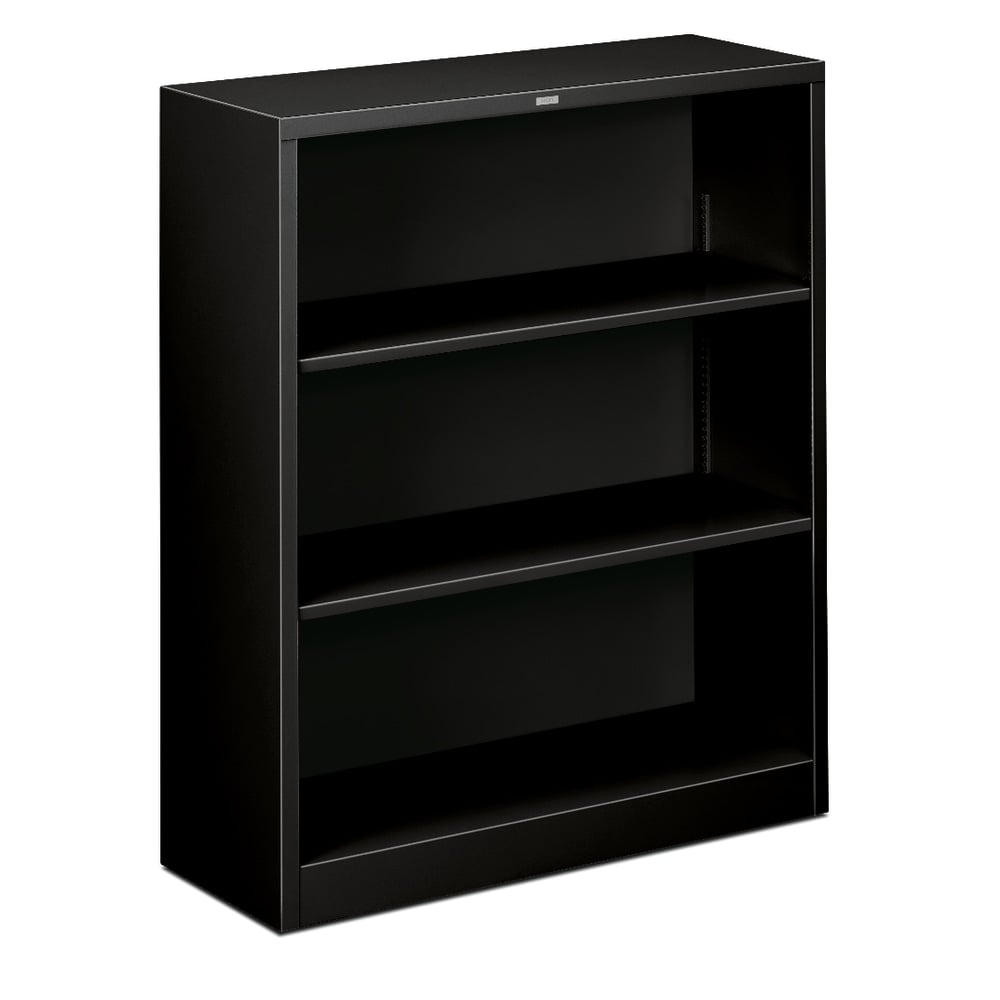 HON Brigade Steel Bookcase, 3 Shelves, Black MPN:S42ABC-P