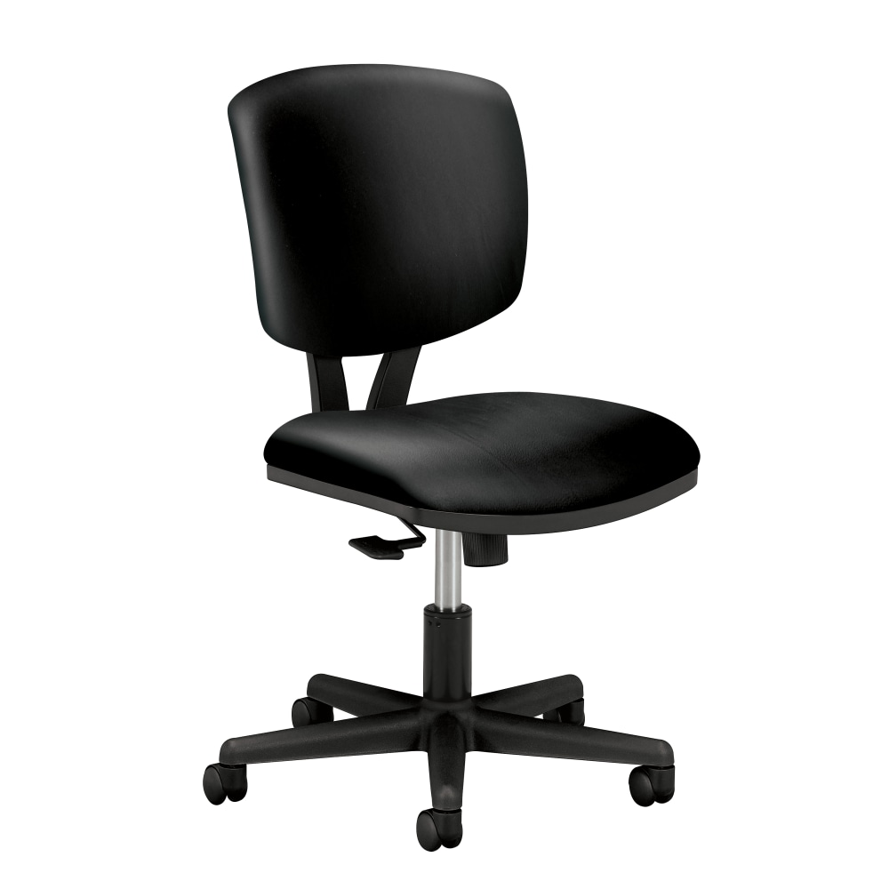 HON Volt 5703 Bonded Leather Low-Back Chair, Black MPN:5703SB11T