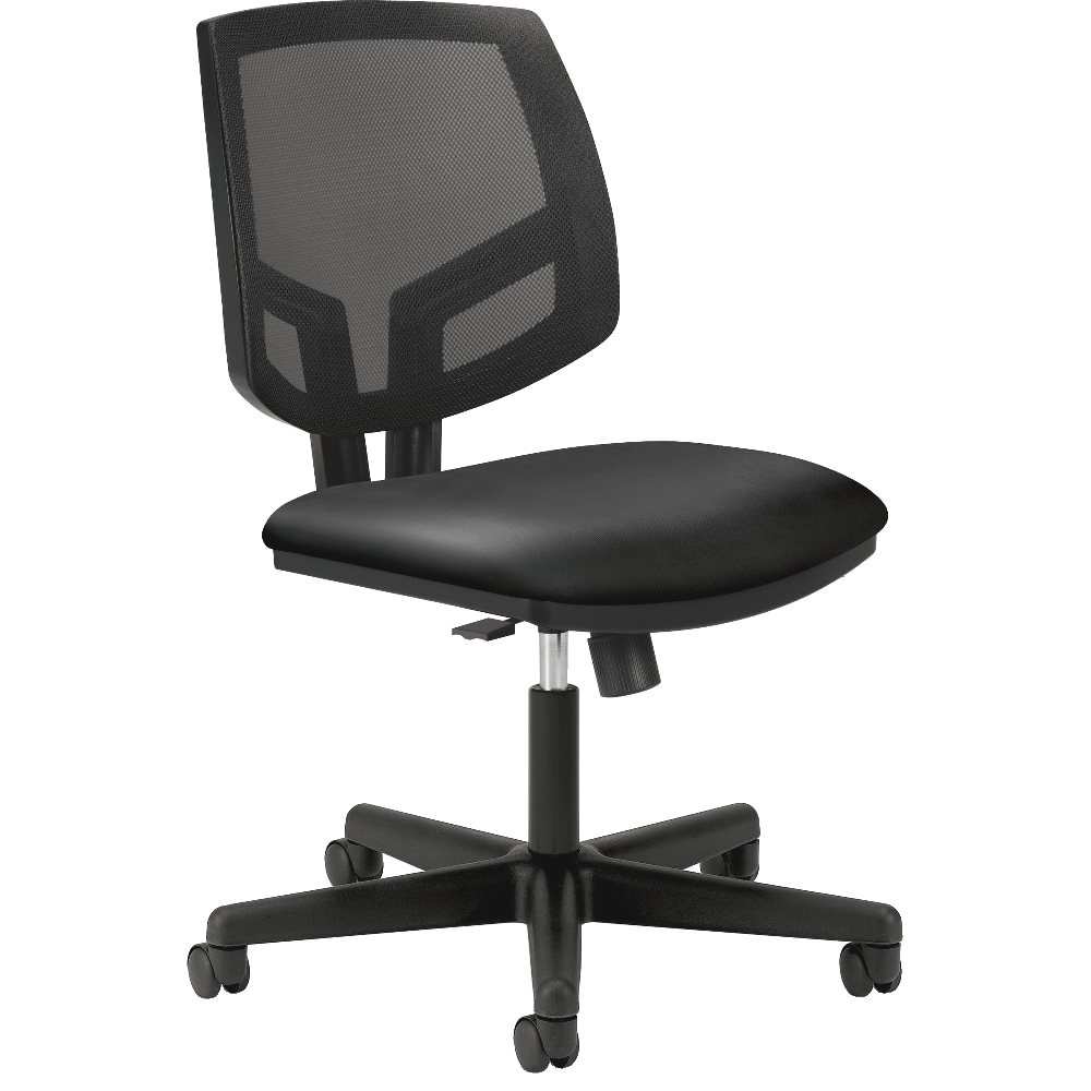 HON Volt Bonded Leather Mid-Back Chair, Black MPN:H5713.SB11.T