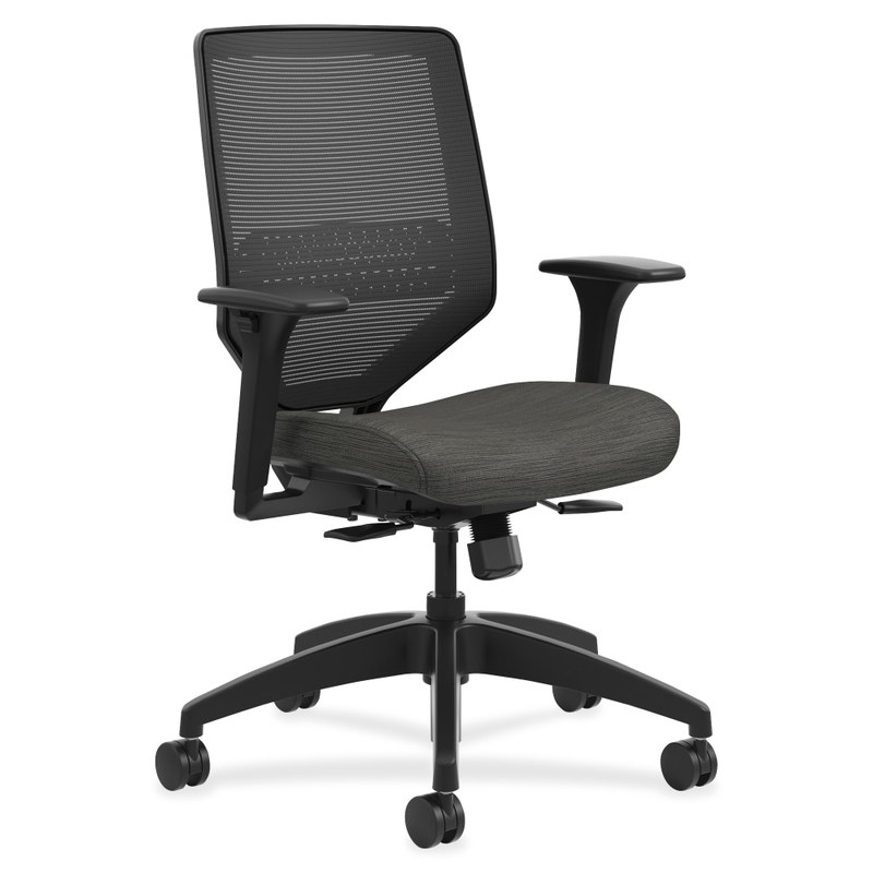 HON Solve Fabric Mid-Back Task Chair, Ilira-Stretch Mesh Back, Black MPN:HONSVM1ALC10TK