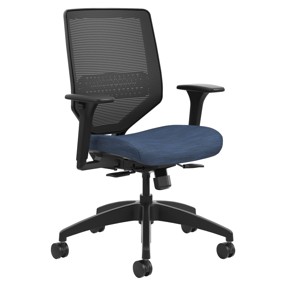 HON Solve Fabric Mid-Back Task Chair, Ilira-Stretch Mesh Back, Midnight/Black MPN:HONSVM1ALC90TK