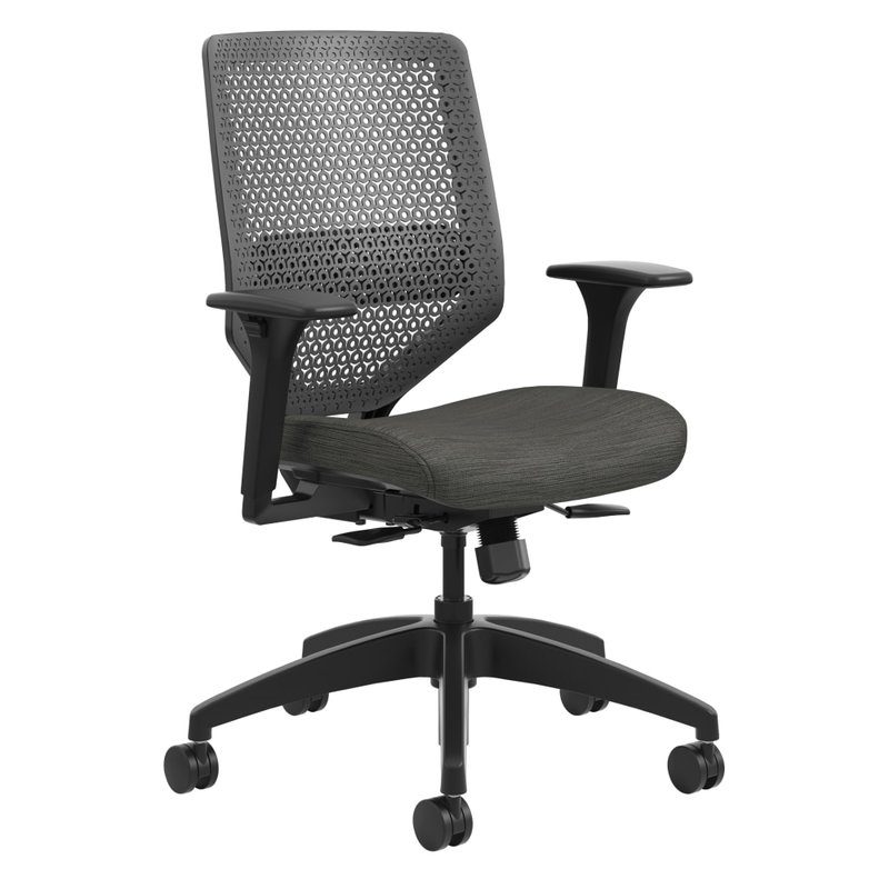 HON Solve Fabric Mid-Back Task Chair, ReActiv Back, Ink/Black MPN:HONSVR1ACLC10TK