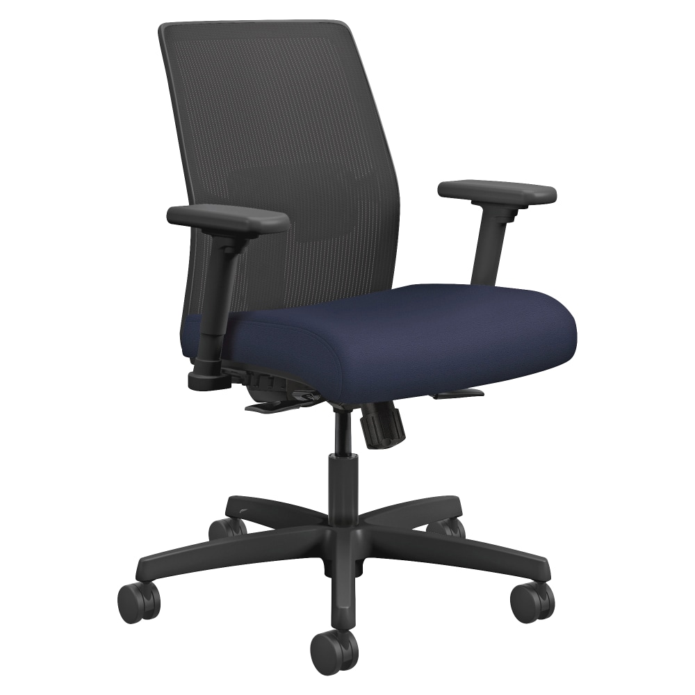 HON Ignition 2.0 Mesh Task Chair, Synchro-Tilt Control With Seat Slider, Black/Navy MPN:I2L1AMLC98TK