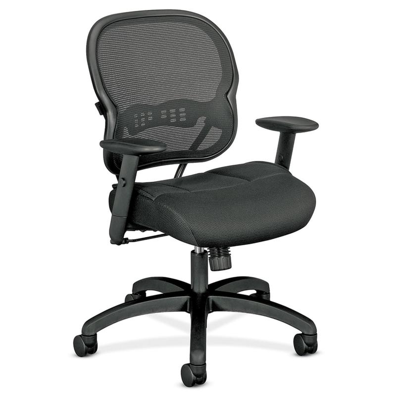 HON Basyx Wave HVL712 Mid-Back Mesh Task Chair, Black MPN:VL712MM10