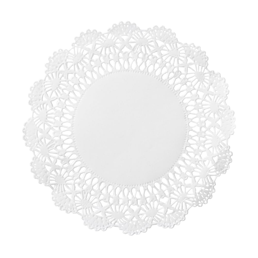 Hoffmaster Cambridge Lace Doilies, 4in, White, Case Of 1,000 Doilies (Min Order Qty 8) MPN:500233