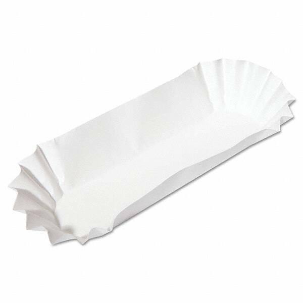 Fluted Hot Dog Trays, 6w x 2d x 2h, White, 500/Sleeve, 6 Sleeves/Carton MPN:HFM610740