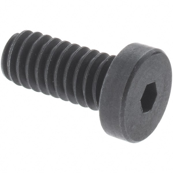 Hex Socket Cap Screw: M4x0.7 x 12.00 mm, Low Socket Cap, Alloy Steel, Black Oxide Finish MPN:69312