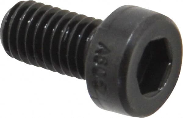 Low Head Socket Cap Screw: M5 x 0.8, 10 mm Length Under Head, Low Socket Cap Head, Hex Socket Drive, Alloy Steel, Black Oxide Finish MPN:69354