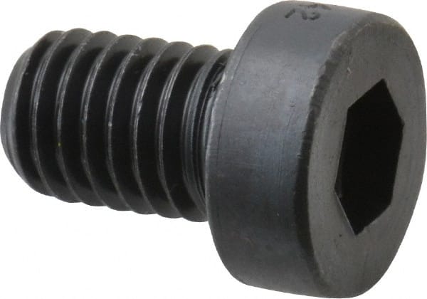 Low Head Socket Cap Screw: M8 x 1.25, 12 mm Length Under Head, Low Socket Cap Head, Hex Socket Drive, Alloy Steel, Black Oxide Finish MPN:69450