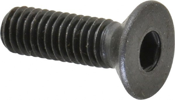 Flat Socket Cap Screw: M6x1, 12.9 Alloy Steel, Black Oxide Finish MPN:87096