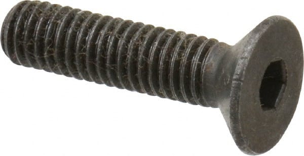 Flat Socket Cap Screw: M6x1, 12.9 Alloy Steel, Black Oxide Finish MPN:87100