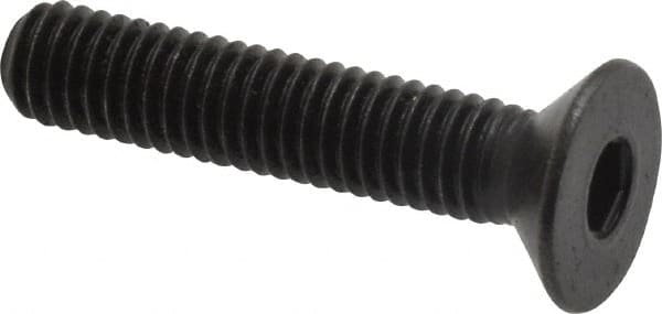 Flat Socket Cap Screw: M6x1, 12.9 Alloy Steel, Black Oxide Finish MPN:87104