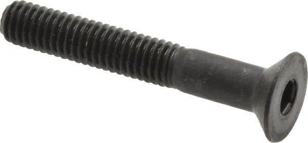 Flat Socket Cap Screw: M6x1, 12.9 Alloy Steel, Black Oxide Finish MPN:87112