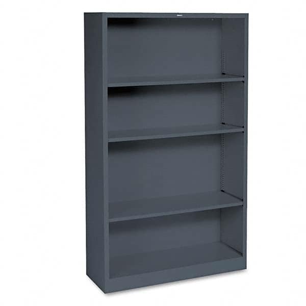 Metal Bookcase Four-Shelf 34-1/2w X 12-5/8d X 59h Charcoal MPN:HONS60ABCS