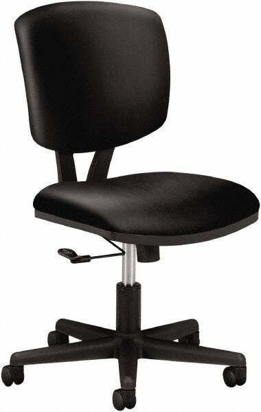 Task Chair: Leather, Adjustable Height, Black MPN:HON5701SB11T