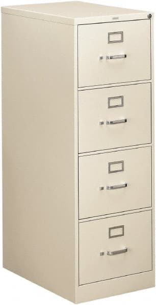 Vertical File Cabinet: 4 Drawers, Steel, Light Gray MPN:HON314CPQ