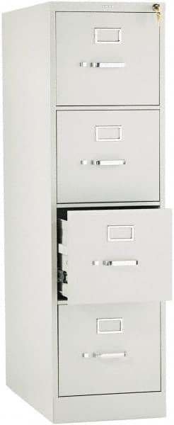 Vertical File Cabinet: 4 Drawers, Steel, Light Gray MPN:HON314PQ