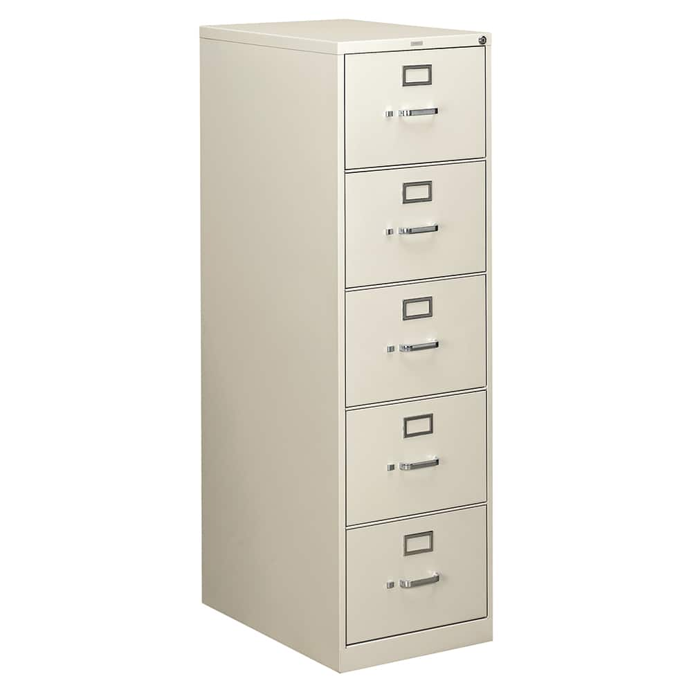 File Cabinet: 5 Drawers, Steel, Light Gray MPN:HON315CPQ