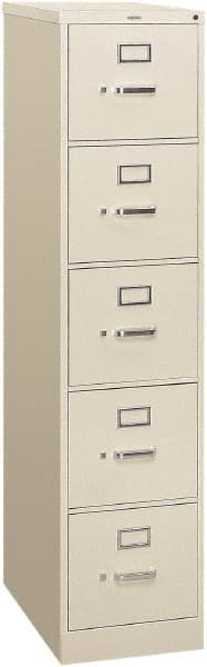Vertical File Cabinet: 5 Drawers, Steel, Light Gray MPN:HON315PQ