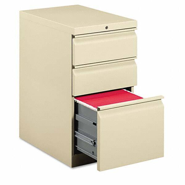 Pedestal File Cabinet: 3 Drawers, Steel, Putty MPN:HON33723RL