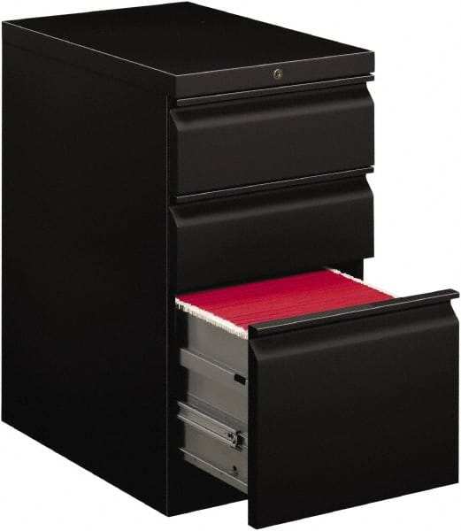 File Cabinets-Pedestal File Cabinet: 3 Drawers, Steel, Black MPN:HON33723RP