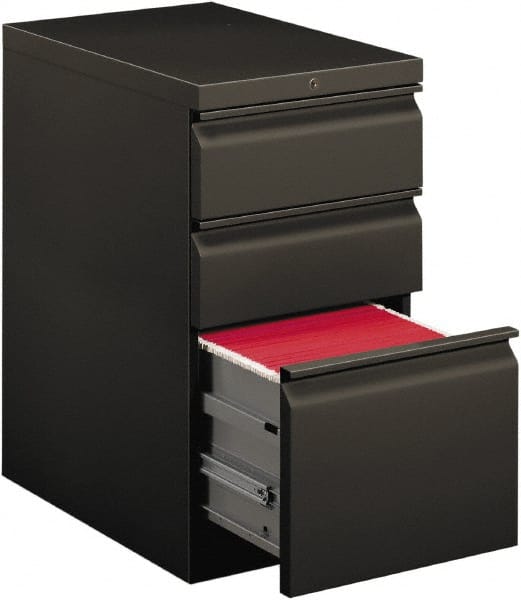 Mobile Pedestal File Cabinet: 3 Drawers, Steel, Charcoal MPN:HON33723RS